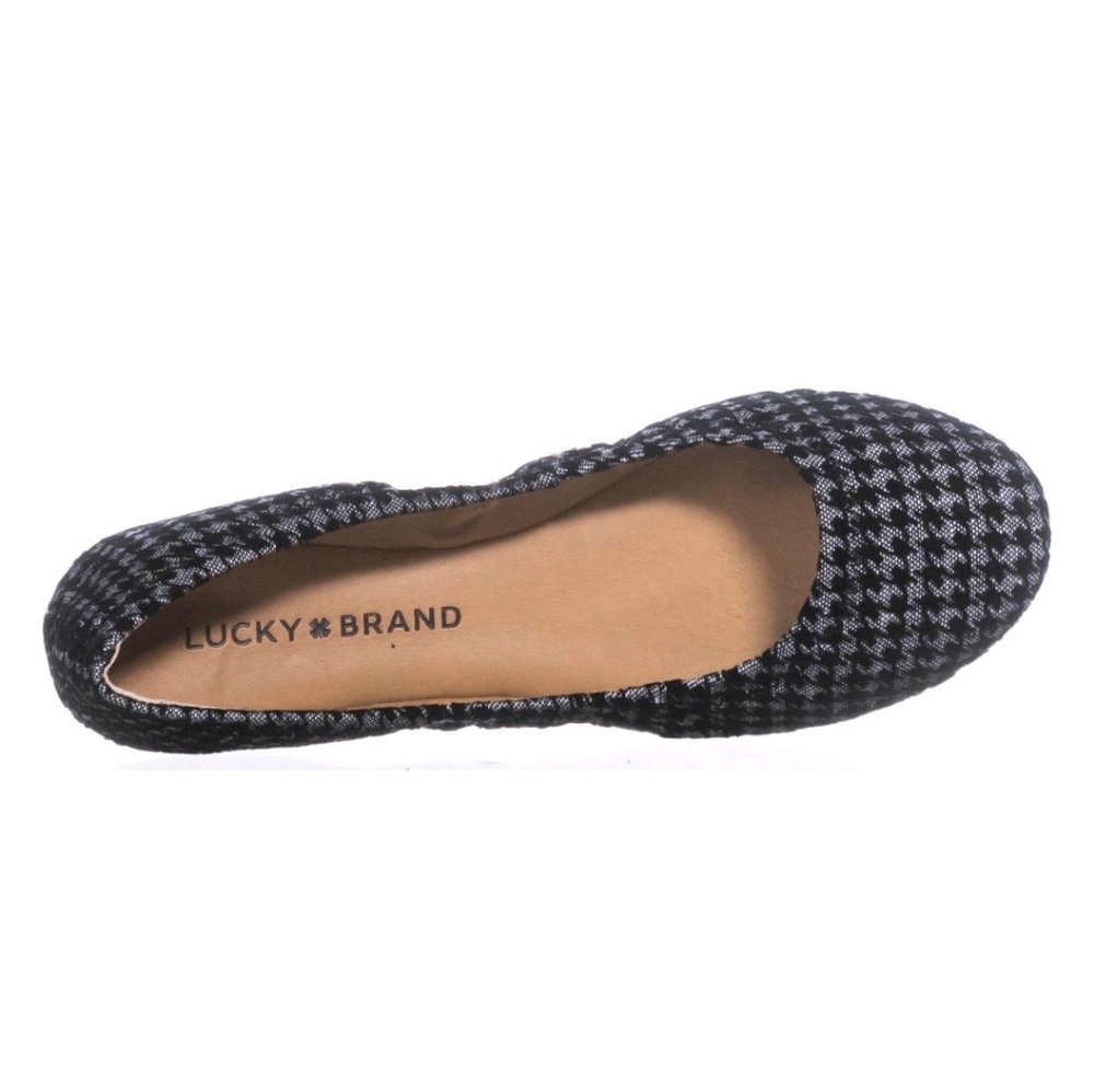 Lucky Brand Emmie Grey Round Toe Ballet Flats